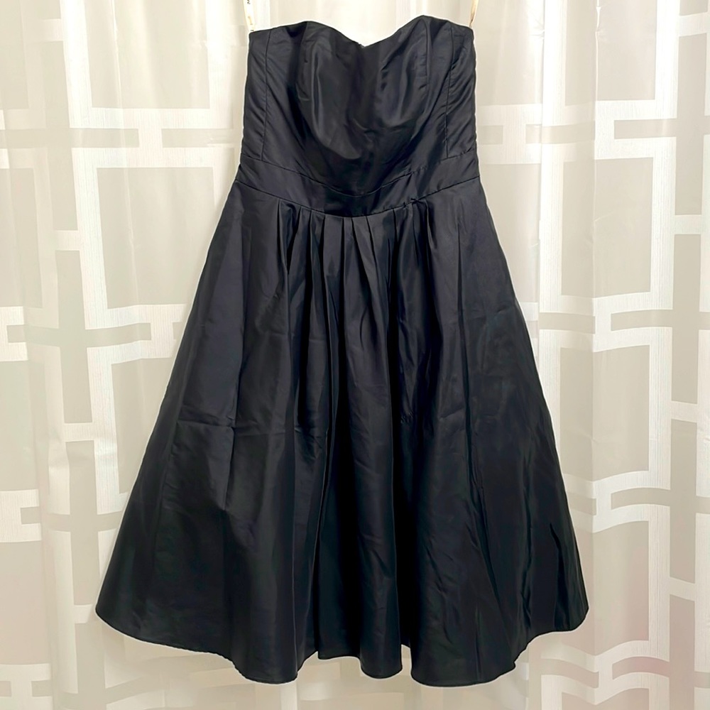 Black Strapless A Line Dress